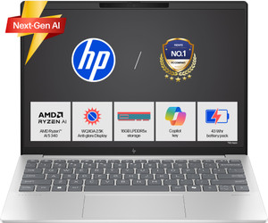 HP HP OmniBook 7 Aero (Previously Pavilion Aero) AMD Ryzen AI 5 Hexa Core AI 5 340 - (16 GB/512 GB SSD/Windows 11 Home) 13-bg1678AU Thin and Light Laptop