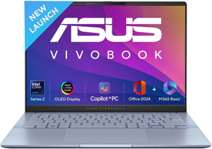 ASUS Vivobook S14 OLED (2025), AI PC, Metal Body, Backlit Keyboard, Intel Core Ultra 7 256V - (16 GB/512 GB SSD/Windows 11 Home) S5406SA-QD094WS Thin and Light Laptop