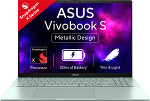 ASUS Vivobook S16 OLED (2025) with Backlit Keyboard, Metal Body*, Snapdragon X - (16 GB/512 GB SSD/Windows 11 Home) S3607QA-SH079WS Thin and Light Laptop