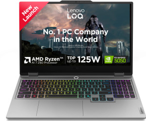 Lenovo LOQ 2025 AMD Ryzen 7 Octa Core 250 - (24 GB/1 TB SSD/Windows 11 Home/8 GB Graphics/NVIDIA GeForce RTX 5050) LoQ 15AHP10 Gaming Laptop
