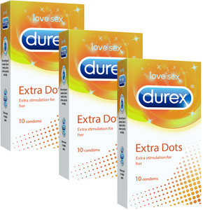 Durex Extra Dots Ribbed Dotted Condoms - Image 6