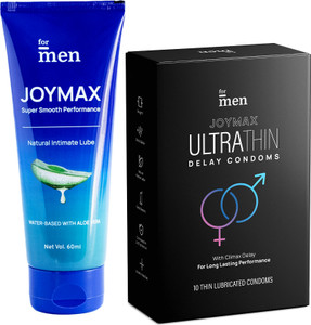 Formen Joymax Water Based Premium Intimate Lube Gel & Ultra Thin Delay  Condom Price in India