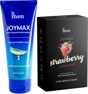 Formen Joymax Water Based Premium Intimate Lube Gel & Strawberry Flavour Condom