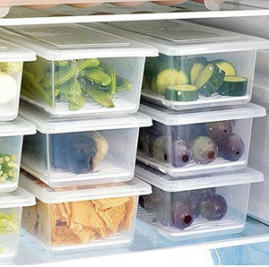 prayati 5 Fridge Storage Boxes Storage Containers (1500 ML ) Storage Basket  - 1500 ml