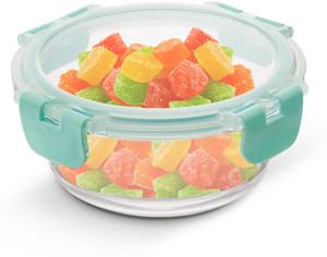 Allo Borosilicate Glass Containers with Lids and Break Free Lock, Microwave Safe  - 215 ml