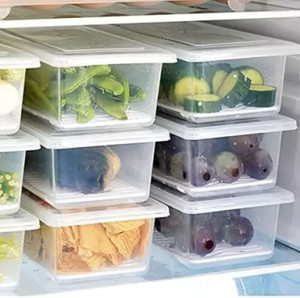 jade-x 5 fridge storage boxes container 1500 ml storage basket  - 1500 ml प्लास्टिक फ्रिज कंटेनर