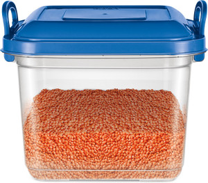 MILTON Silo 14 Plastic Storage Containers, 1 Piece, Blue | Kitchen Storage Jar  - 14.45 L प्लास्टिक ग्रोसरी कंटेनर