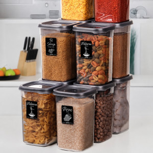 CENTUREUM Plastic Grocery Container - 1 L, Gray - Image 6