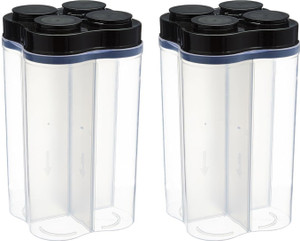 TUWEL Kithcen 4 Section Grocery Airtight Container(2400ml) For Food Storage With Lock  - 2400 ml