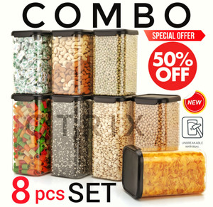 Womens 1st Choice Unbreakable Kitchen Plastic Storage Containers Combo Set  - 1100 ml, 1500 ml