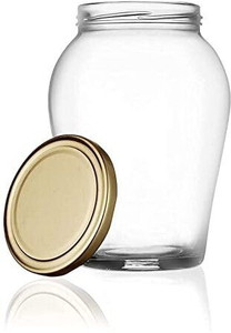 Tap2kaart Big Glass Pot Stora0ge Jar for Pickle Dried Masala (1000 ml, 1)  - 1000 ml