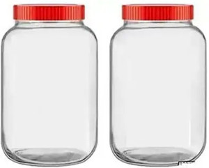 tirth hub Glass Grocery Container  - 2000 ml