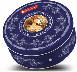 BAKEMATE Butter Cookies Tin Box | Butter Cookies | Gift Pack for All Seasons Cookies