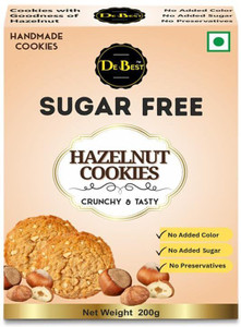 De Best Sugar Free Hazelnut Cookies, Premium Handmade Cookies, Eggless Cookies, 200g Digestive Biscuit