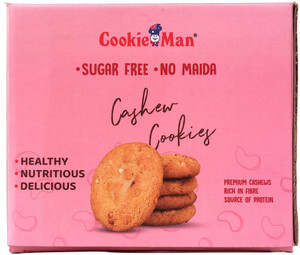 Cookieman Sugar Free Cashew Cookies | Healthy, No Maida, Sugar-Free Atta Biscuits Cookies Biscuit
