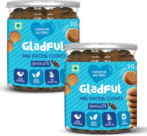 Gladful Chocolatey Protein mini cookies for kids and families Cookies Biscuit