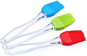 SOHAM Cooking Silicon Oil Brush Set of 3 for Applying Oil Butter etc Silicon Flat Pastry Brush
