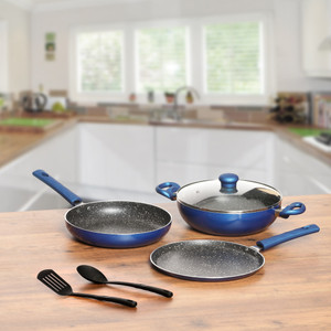 Kreme Induction Bottom Non-Stick Coated Cookware Set