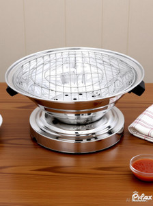 maa narmada Tandoor Bati Maker Baking Oven, 25 x 25 x 35 cm, 1 Piece, Silver Gas Tandoor, Barbecue Grill Food Steamer Cookware Set Pizza Maker (Silver) Induction Bottom Cookware Set (Aluminium, 1 - Piece Non-Stick Coated Cookware Set