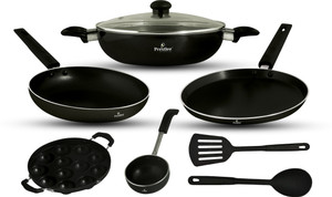Prestlee Nonstick Tawa / Flat Tawa / Dosa Tawa Combo Non-Stick Coated Cookware Set