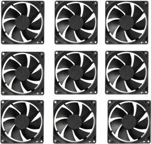 CyberSupreme Pack of9 DC 12V Cooling Fan for DIY Incubator Cabinet & PC Case 3 inch Cooling Fan for PC Case CPU Cooler