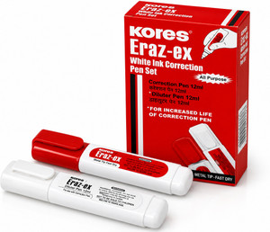 KORES Eraz-ex 0.7 mm Correction Pen 12 ml Pack of 2 - Image 5