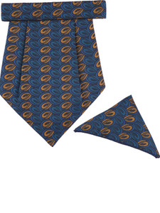 CALIXTO Rajput- 100% Polyester Microfiber Cravats With Pocket Square, Cravat