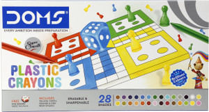 DOMS Non-Toxic 28 Shades Super Smooth Plastic Crayons