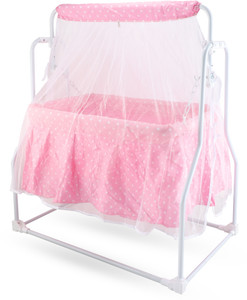 mama luv mee Premium Quality Cozy Baby Cradle with Swing | Mosquito Net | Baby Palna
