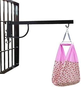 MINIKIDZ New Born Baby Window Cradle Iron Hanger, Door Hanger for Baby-Black