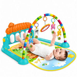 Learn With Fun Kick & Play Musical Keyboard Mat Piano Baby Play Mat Gym & Fitness Rack