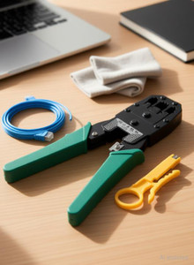 CAPSLOCK RJ45CT 3 in 1 Modular Crimping Tool, RJ45, RJ11 CAT5e/CAT6 LAN CUTTER With Cable Cutter Manual Crimper