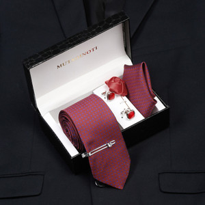 MUTAQINOTI Silk Tie & Cufflink