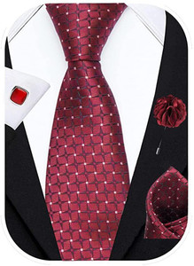 AXLON Silk Cufflink & Tie Pin Set