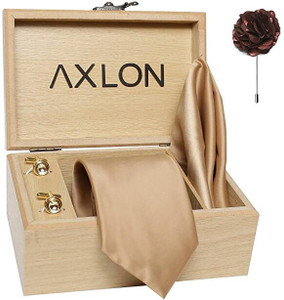 AXLON Silk Cufflink & Tie Pin Set