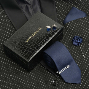 MUTAQINOTI Silk Tie & Cufflink