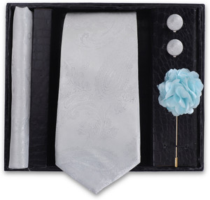 RANDOM STRIPE Silk Cufflink & Tie Pin Set