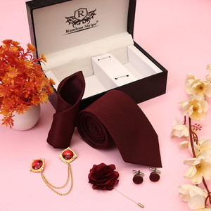 RANDOM STRIPE Silk Cufflink & Tie Pin Set