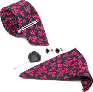 LOUIS STITCH Silk Cufflink & Tie Pin Set