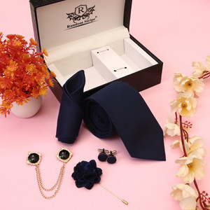 RANDOM STRIPE Silk Cufflink & Tie Pin Set