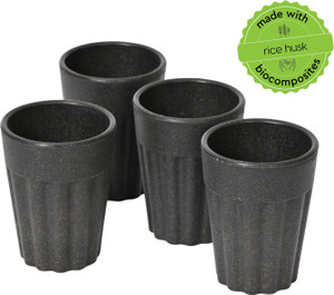 Eha Pack of 4 Biocomposite Eco-Friendly Cutting Chai Cups | 100 ml | Made with Rice Husk & Bamboo Fibers
