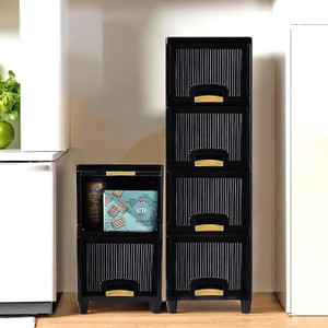 fullstar Foldable Plastic Cupboard for Storage Set of 6 | Plastic Racks for Clothes | Plastic Cupboard