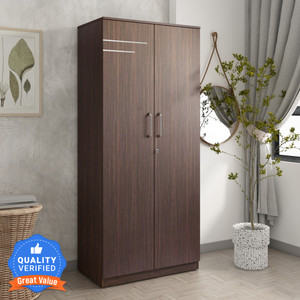 A GLOBIA CREATIONS Asher Engineered Wood 2 Door Wardrobe
