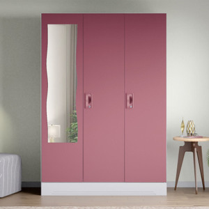 Godrej Interio Slimline 3 Door with Locker and Curvilinear Mirror Metal Almirah