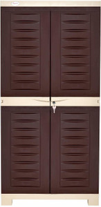 Supreme Fusion-02, Plastic Cabinet Cupboard For Storage-G.Brown Plastic Cupboard