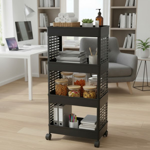 VISEMAN Multipurpose Space Saving Plastic Free Standing Cabinet Rack Plastic Cupboard