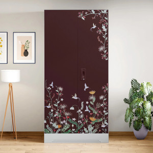 Interio by Godrej Slimline Digital Printed with Locker and Drawer Metal Almirah