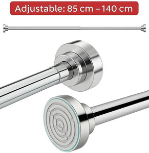 Herrlich Silver Curtain Rods Metal Pack of 1 - Image 6