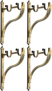 Bzcarts Brown Curtain Hooks, Curtain Knobs, Curtain Rings, Rod Rail Bracket, Curtain Rods Metal