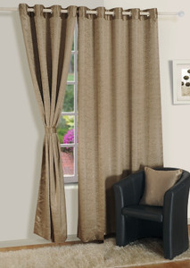 SWAYAM 152 cm (5 ft) Window Jacquard Blackout Curtain (Pack Of 2)